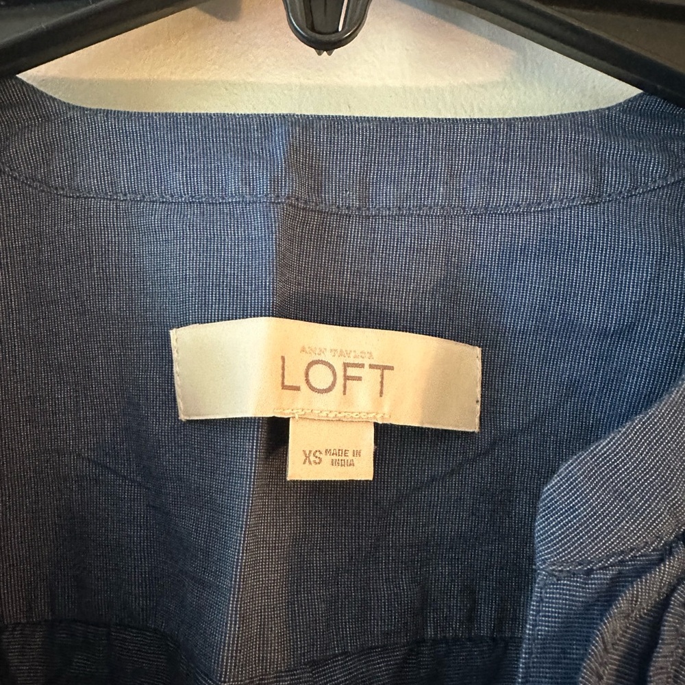 LOFT Ruffled Chambray Top - Picture 5 of 8